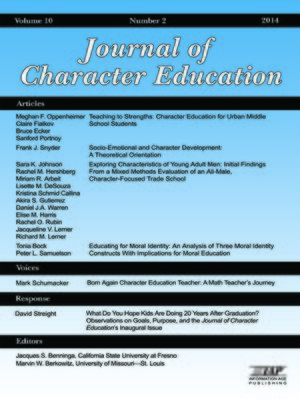 cover image of Journal of Character Education, Volume 10, Issue 2